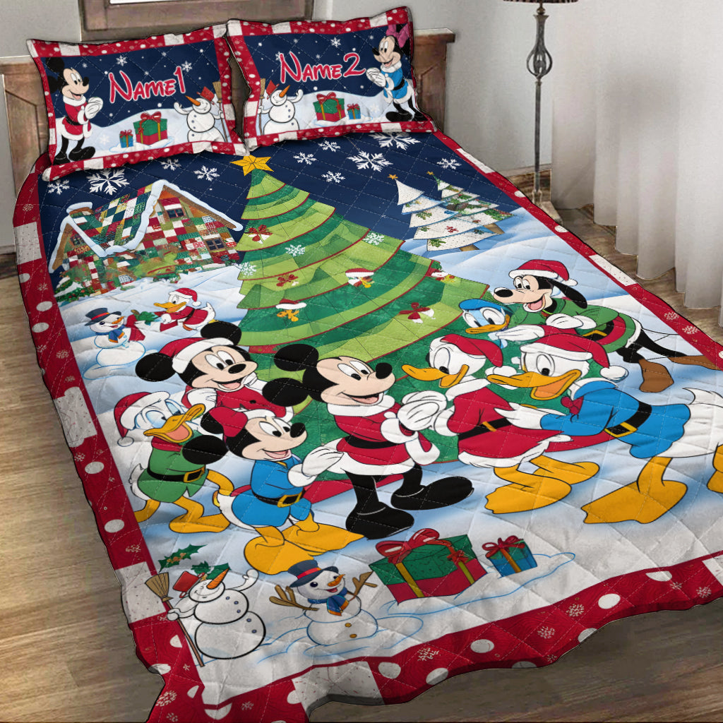 Merry Christmas - Personalized Mouse Quilt Set