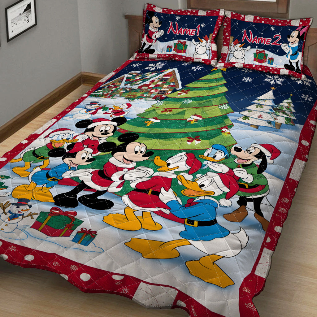 Merry Christmas - Personalized Mouse Quilt Set