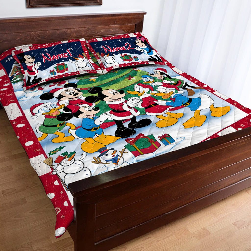 Merry Christmas - Personalized Mouse Quilt Set