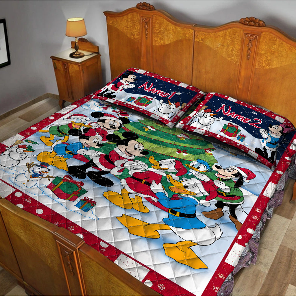 Merry Christmas - Personalized Mouse Quilt Set