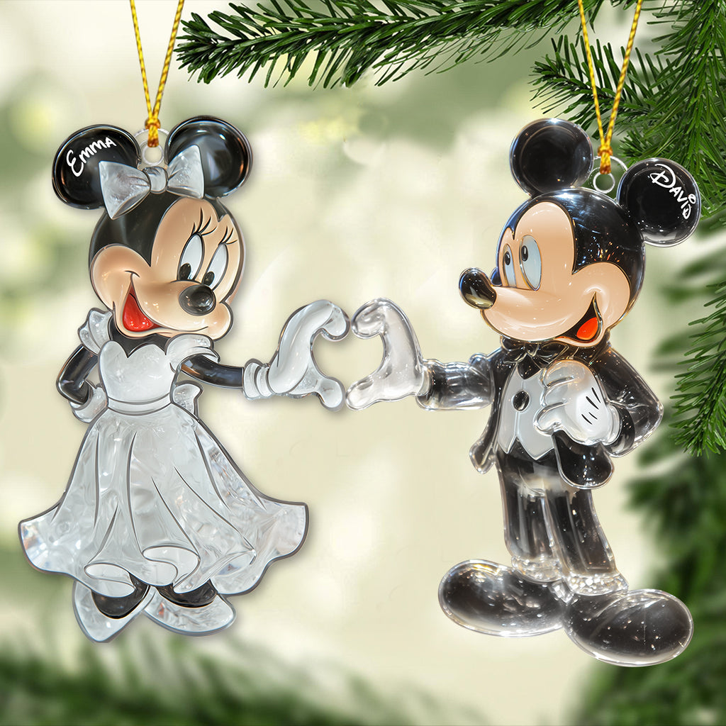 Cute Mouse Couple Married - Personalized Mouse Ornament
