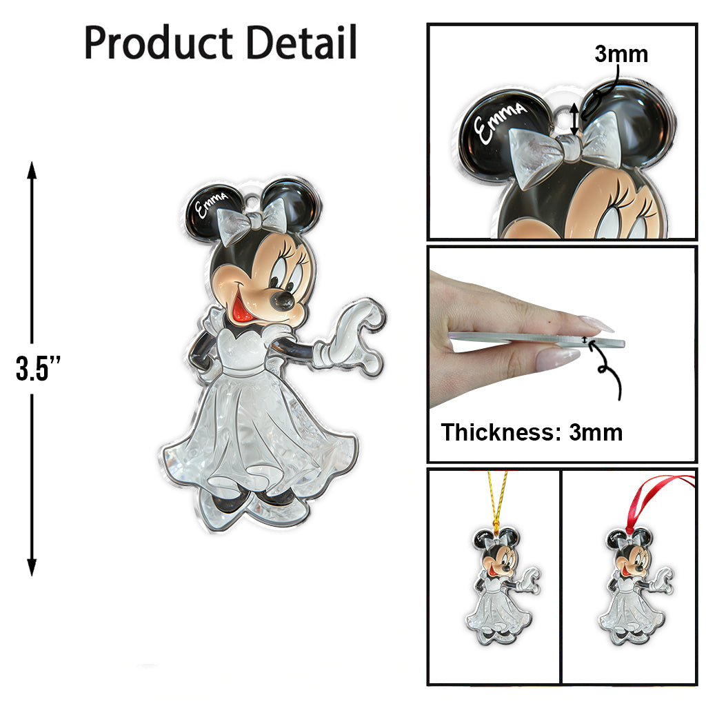 Cute Mouse Couple Married - Personalized Mouse Ornament