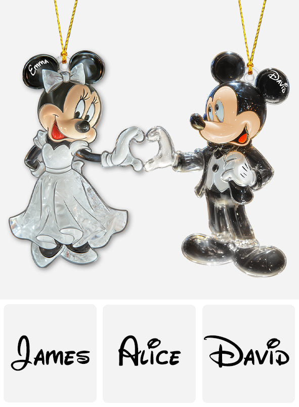 Cute Mouse Couple Married - Personalized Mouse Ornament