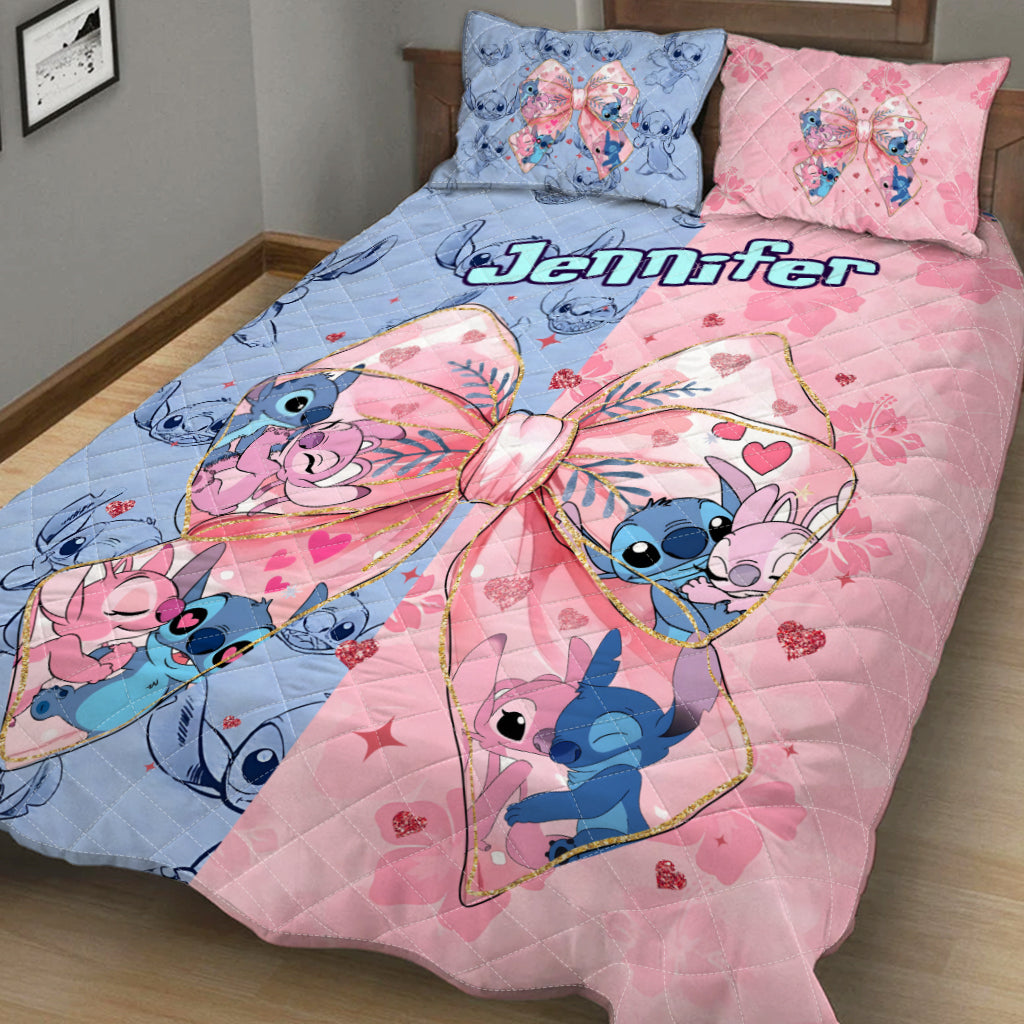 Ohana Means Family - Personalized Ohana Quilt Set