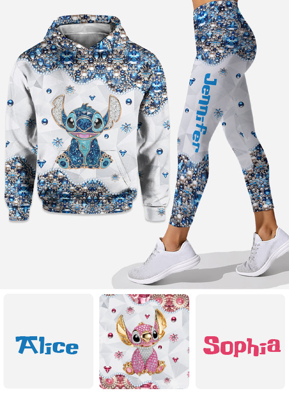 Blue & Pink Ohana - Personalized Ohana Hoodie and Leggings
