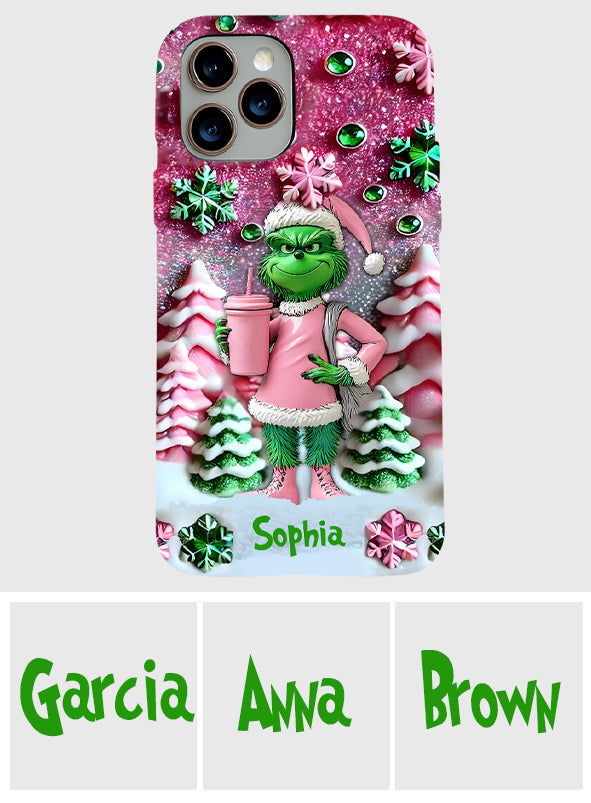 Merry Grinchmas - Personalized Stole Christmas Full Print Phone Case