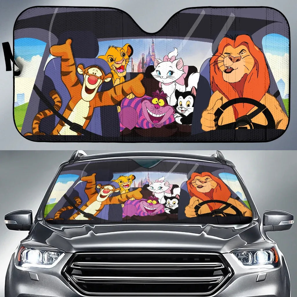 Magical Cats Mouse Car Sunshade 0823