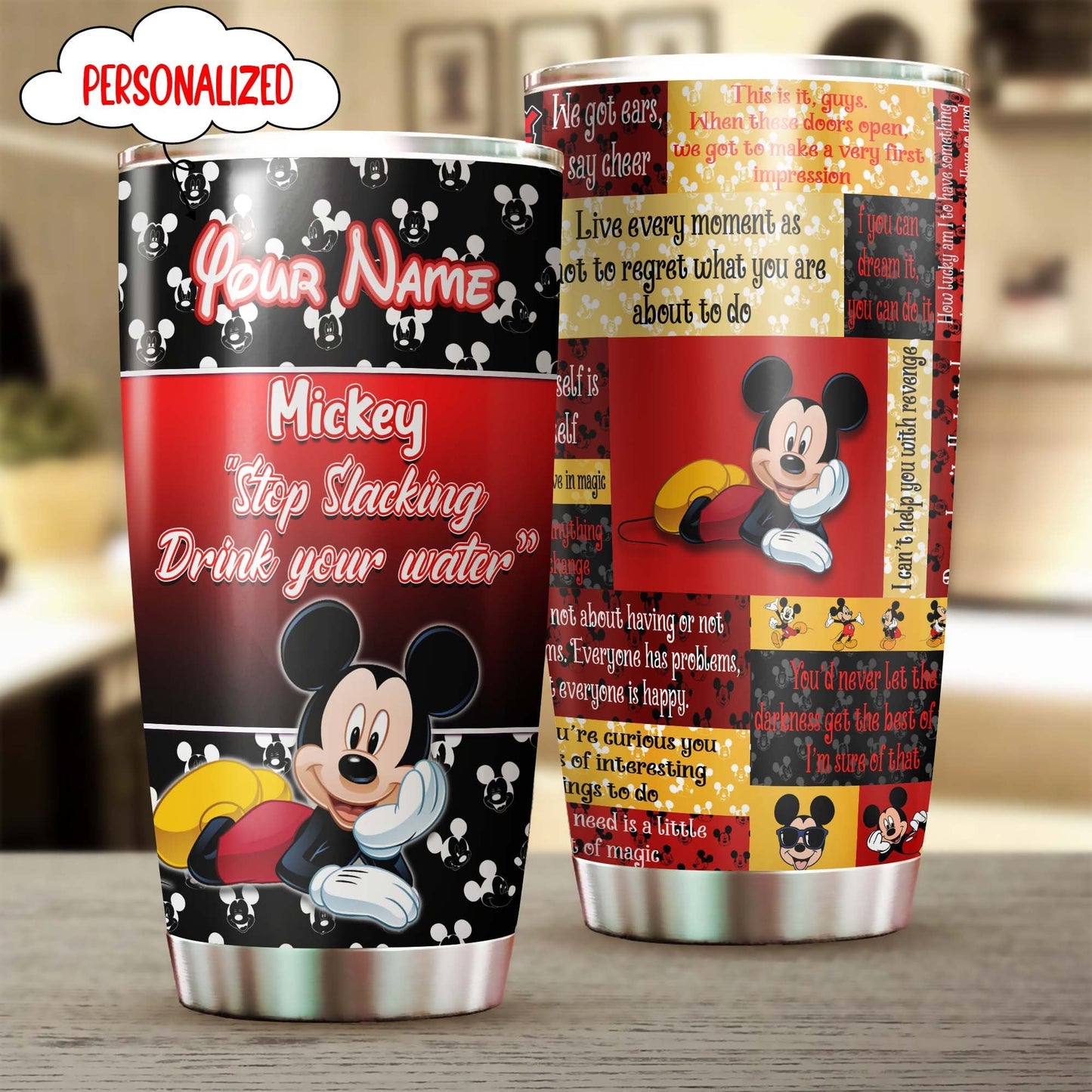Drink Your Water - Personalized Mouse Tumbler 0823