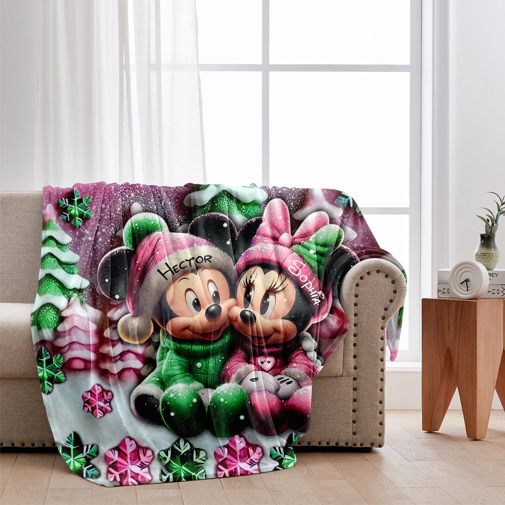 Mouse Couple - Personalized Mouse Blanket