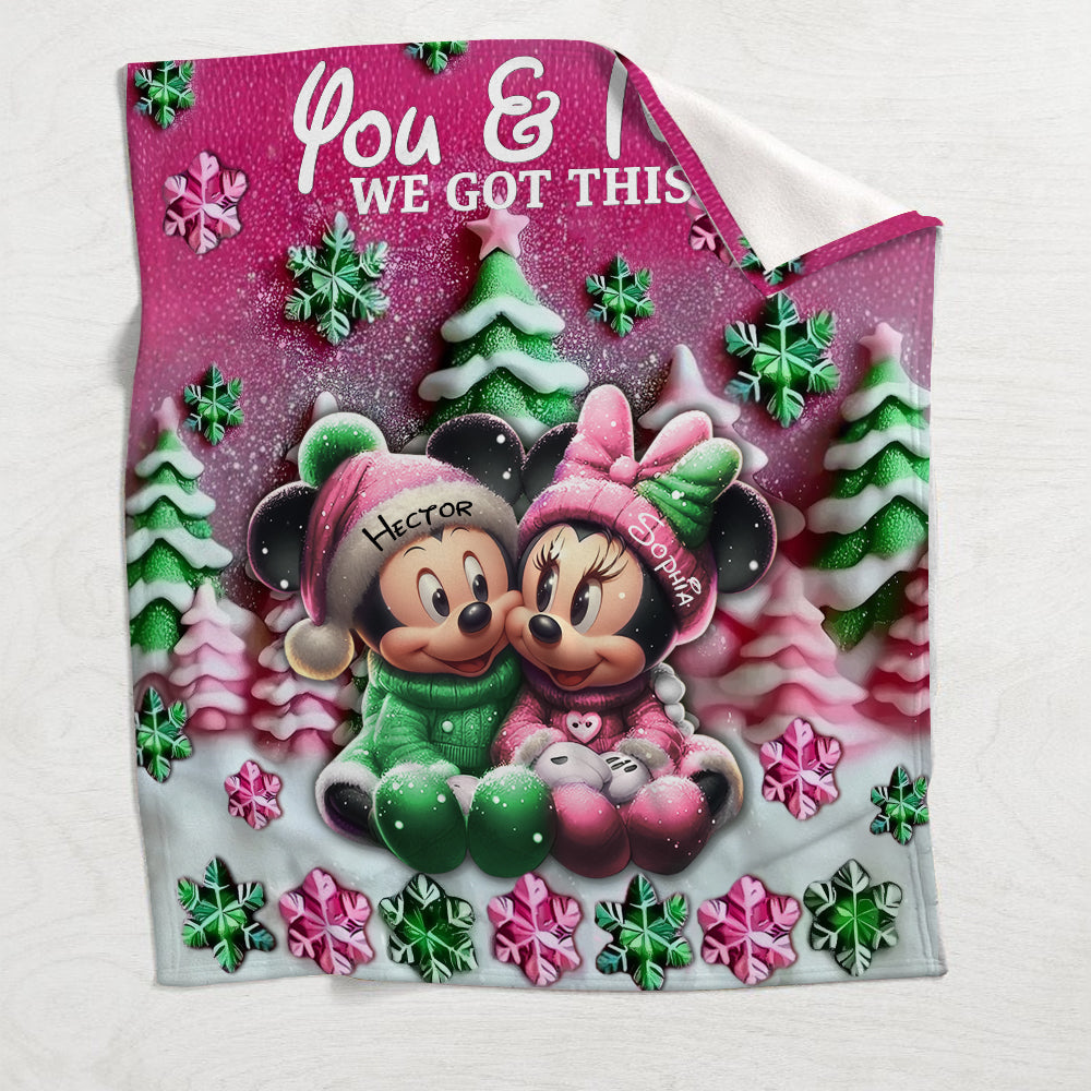 Mouse Couple - Personalized Mouse Blanket