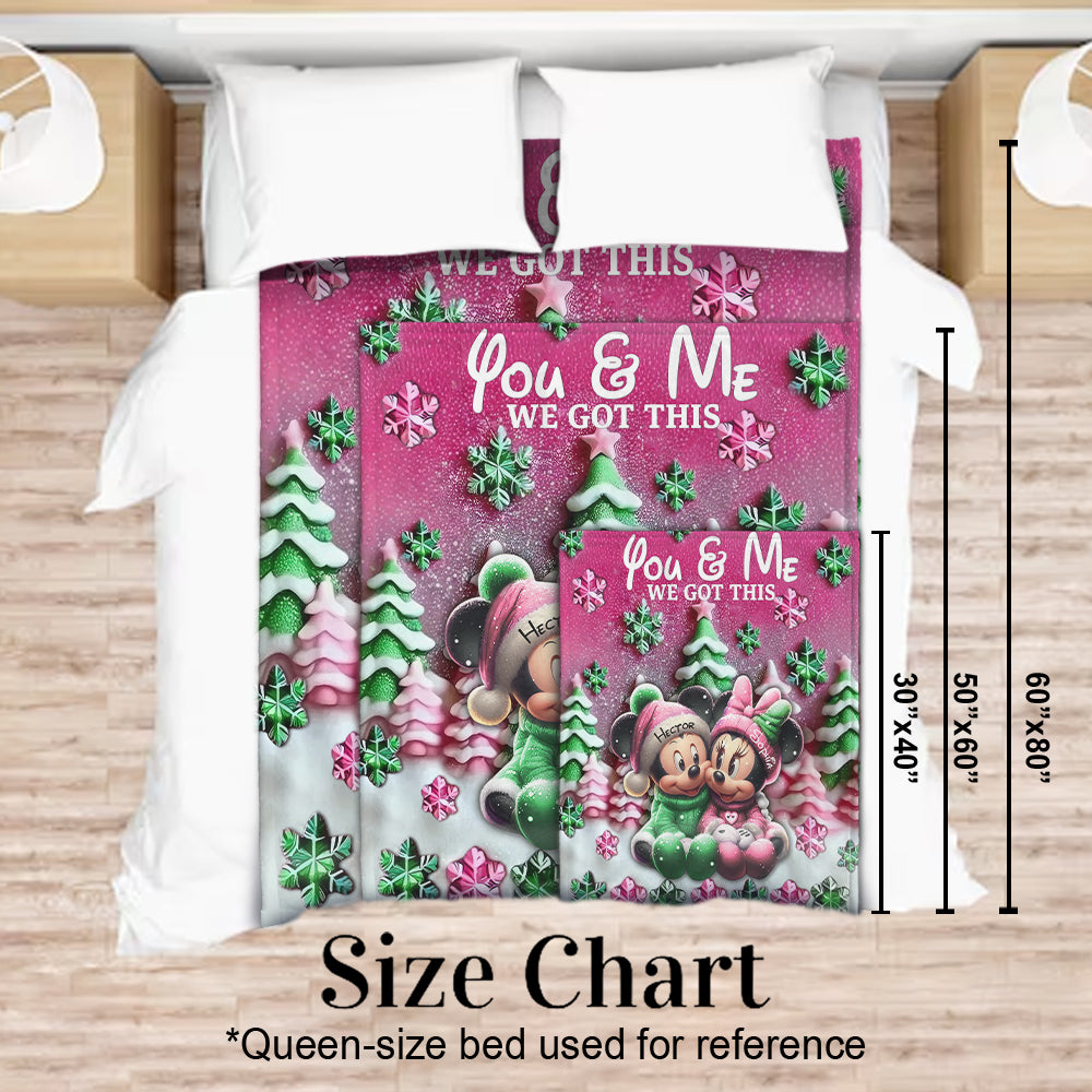 Mouse Couple - Personalized Mouse Blanket