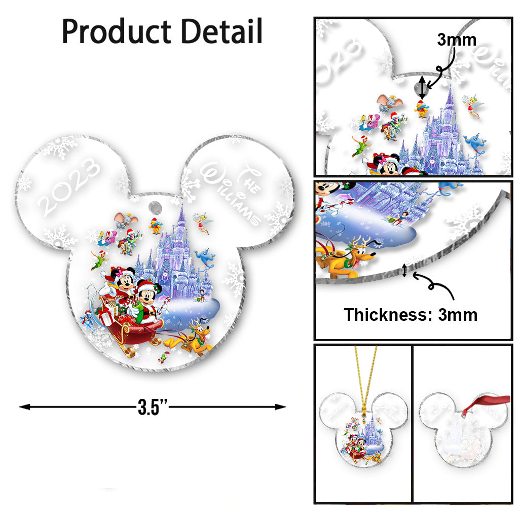 Magical Christmas - Personalized Mouse Transparent Ornament