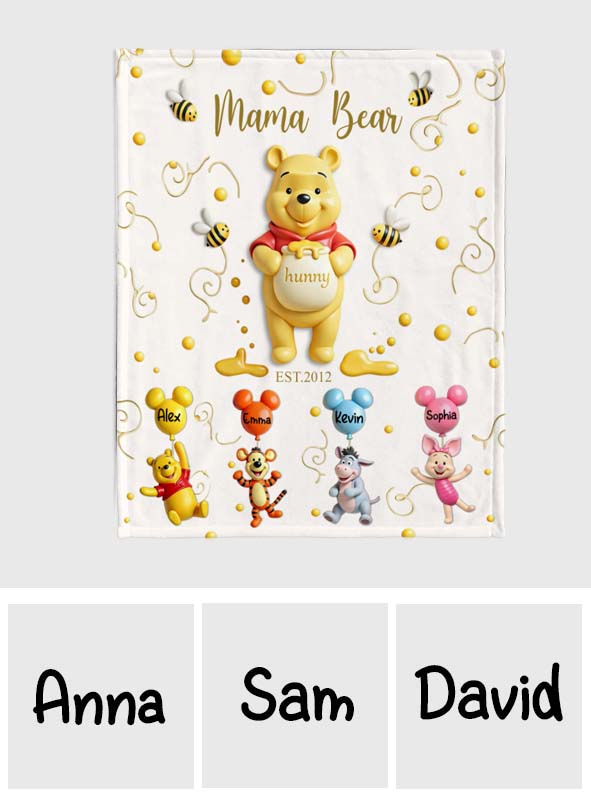 Mama Bear - Personalized Mouse Blanket