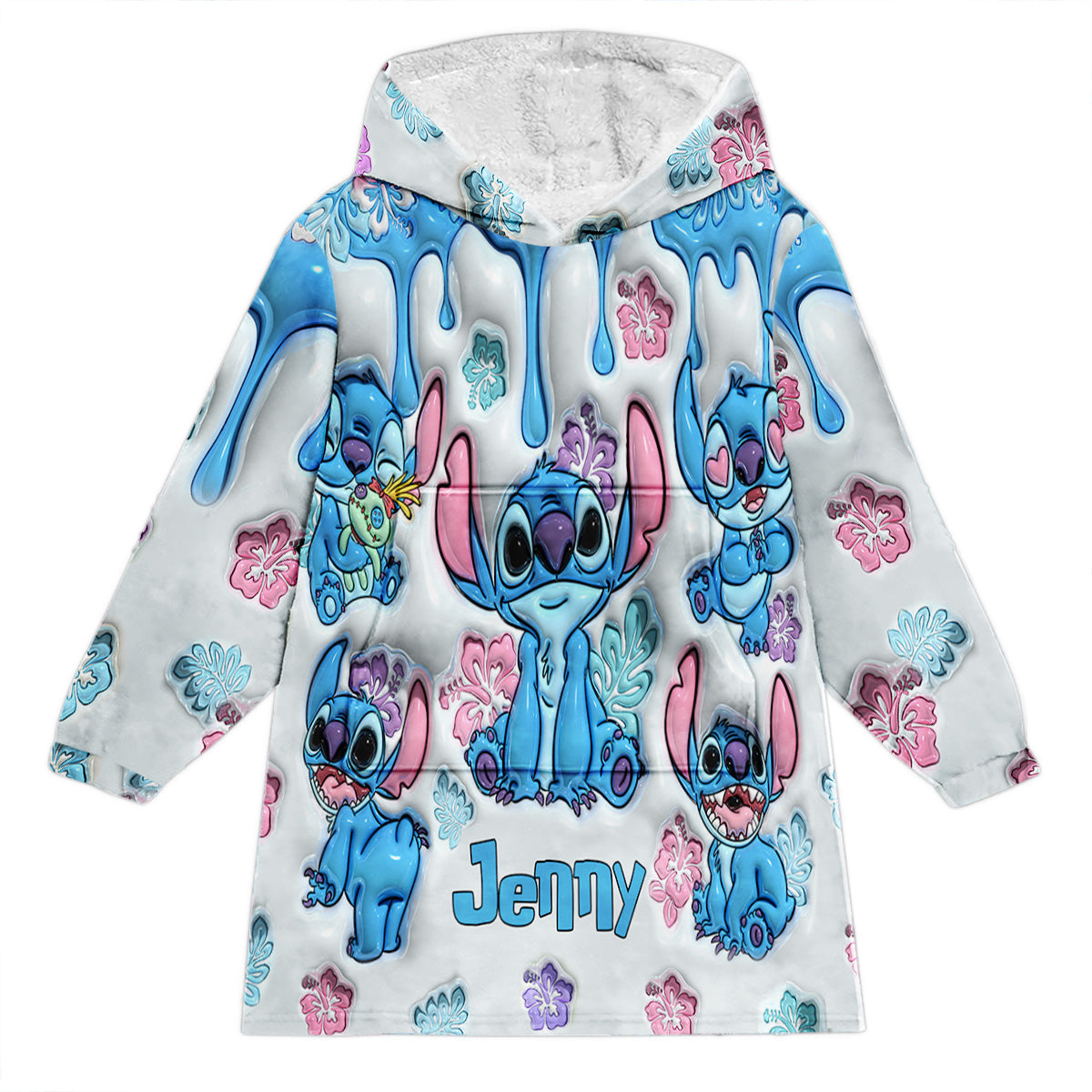 Ohana Means Family - Personalized Ohana Blanket Hoodie
