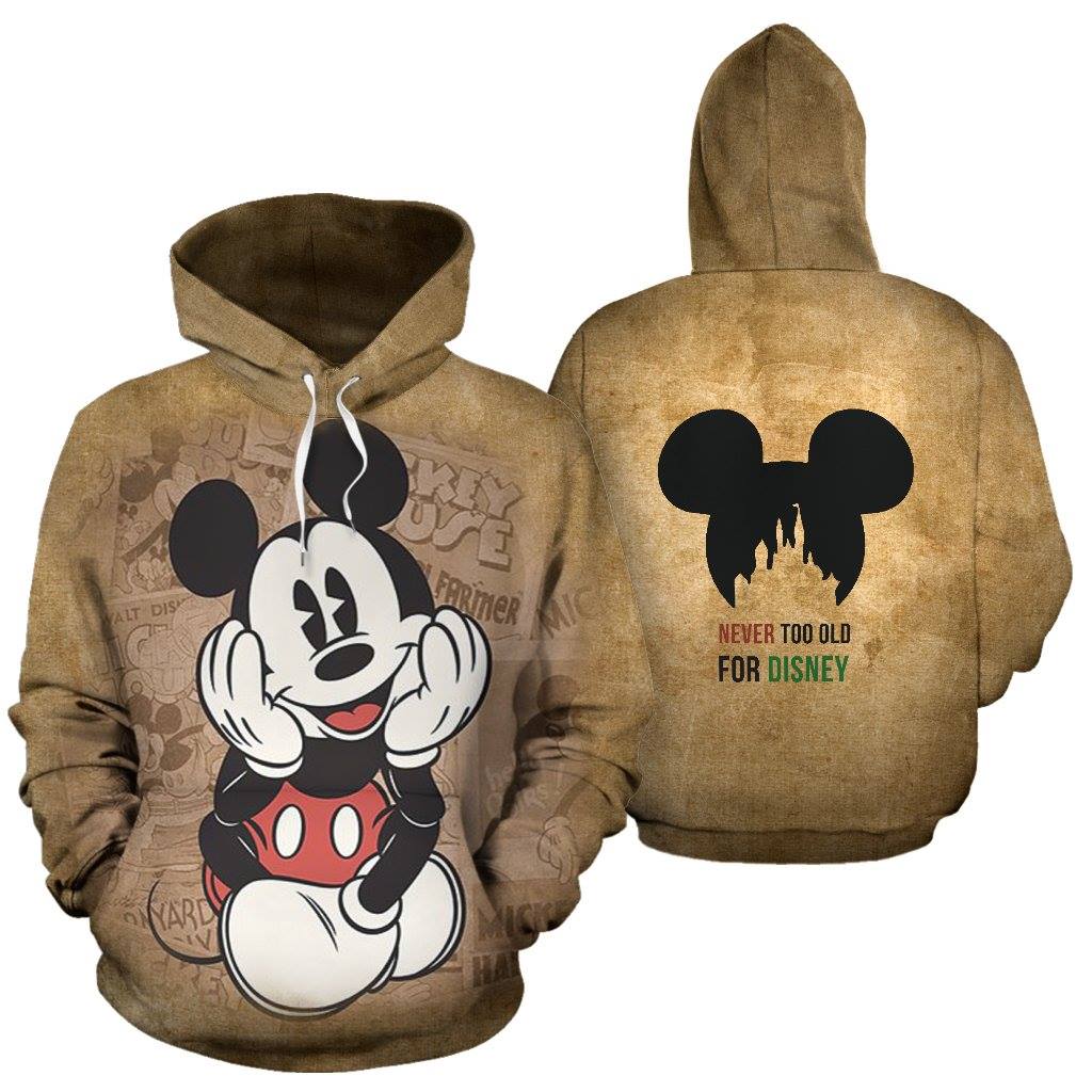 Never Too Old Mouse All Over Shirts