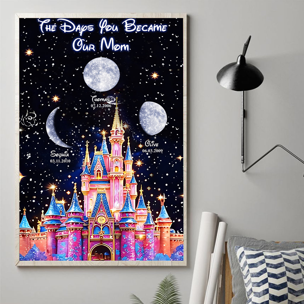 We Love You To The Moon And Back - Personalized Mother Canvas And Poster