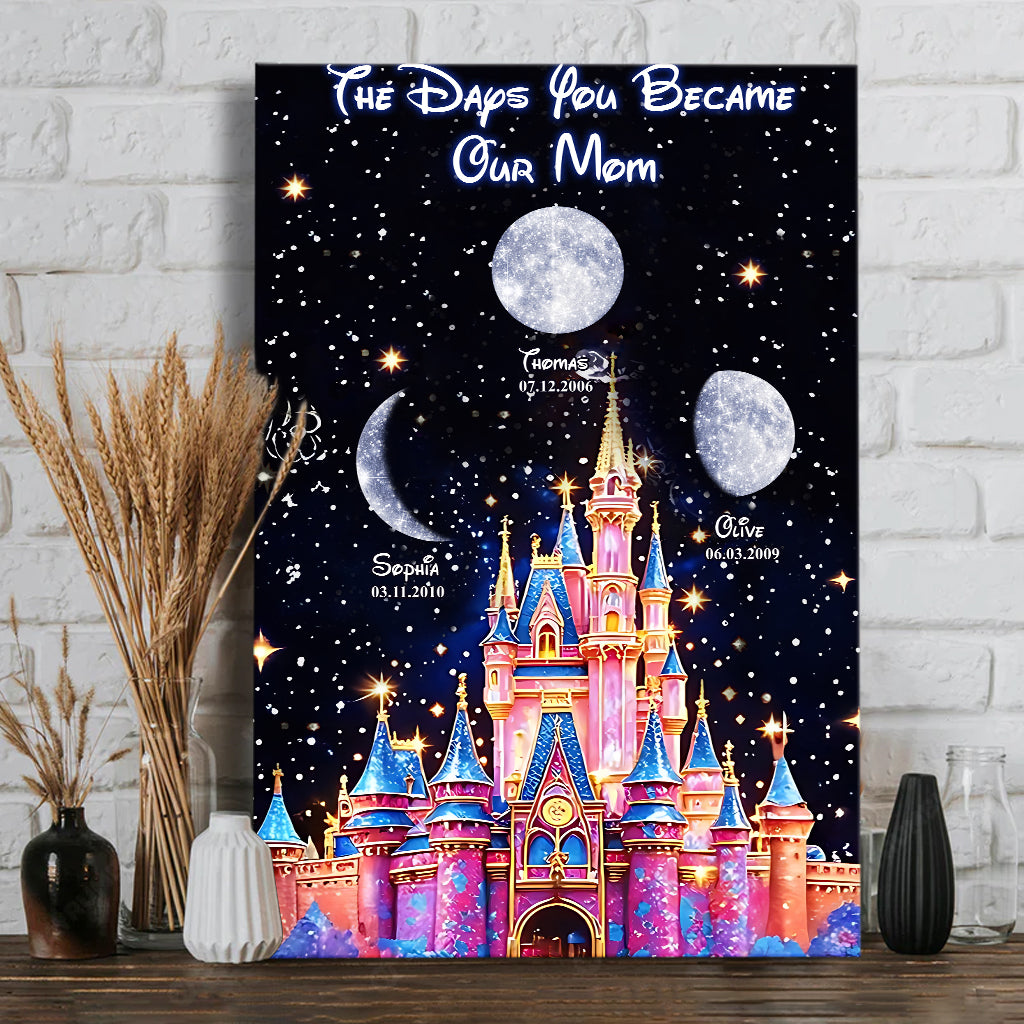 We Love You To The Moon And Back - Personalized Mother Canvas And Poster
