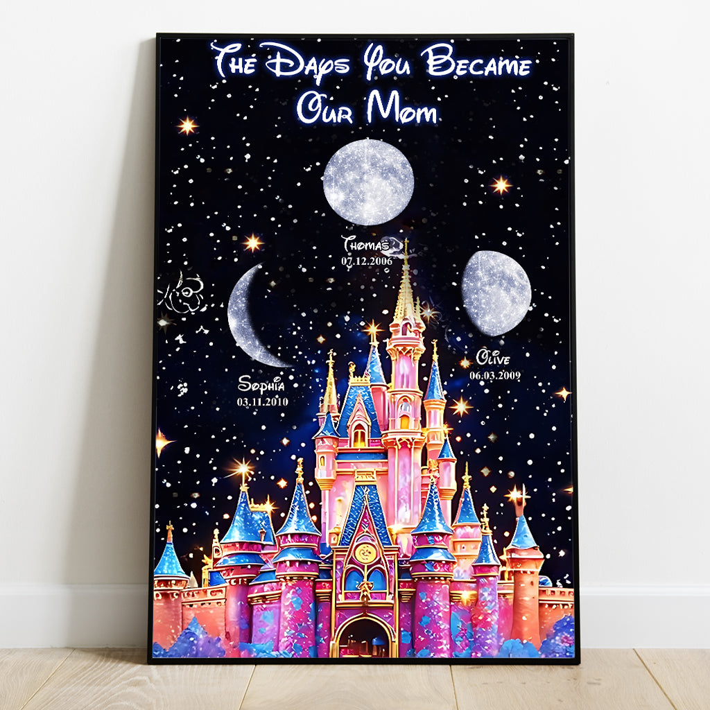 We Love You To The Moon And Back - Personalized Mother Canvas And Poster