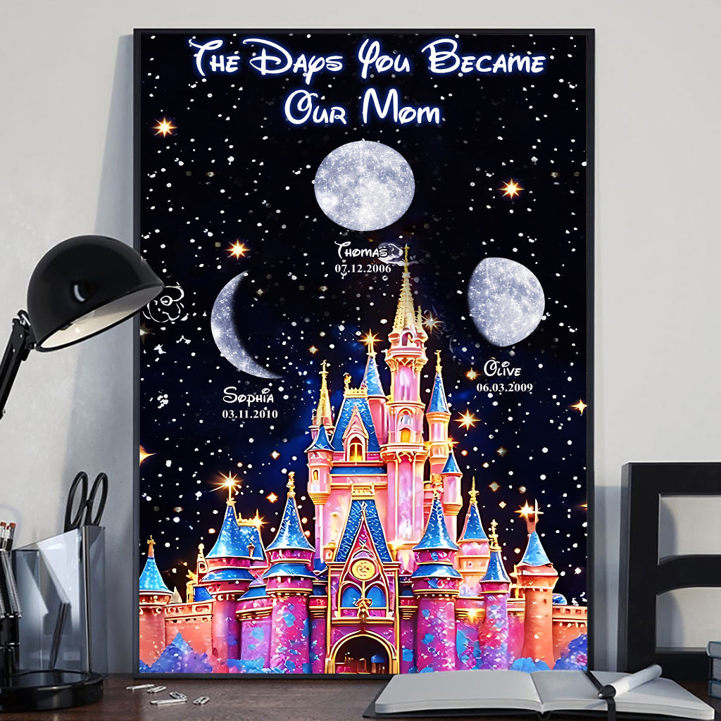We Love You To The Moon And Back - Personalized Mother Canvas And Poster