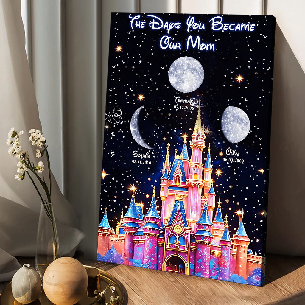 We Love You To The Moon And Back - Personalized Mother Canvas And Poster