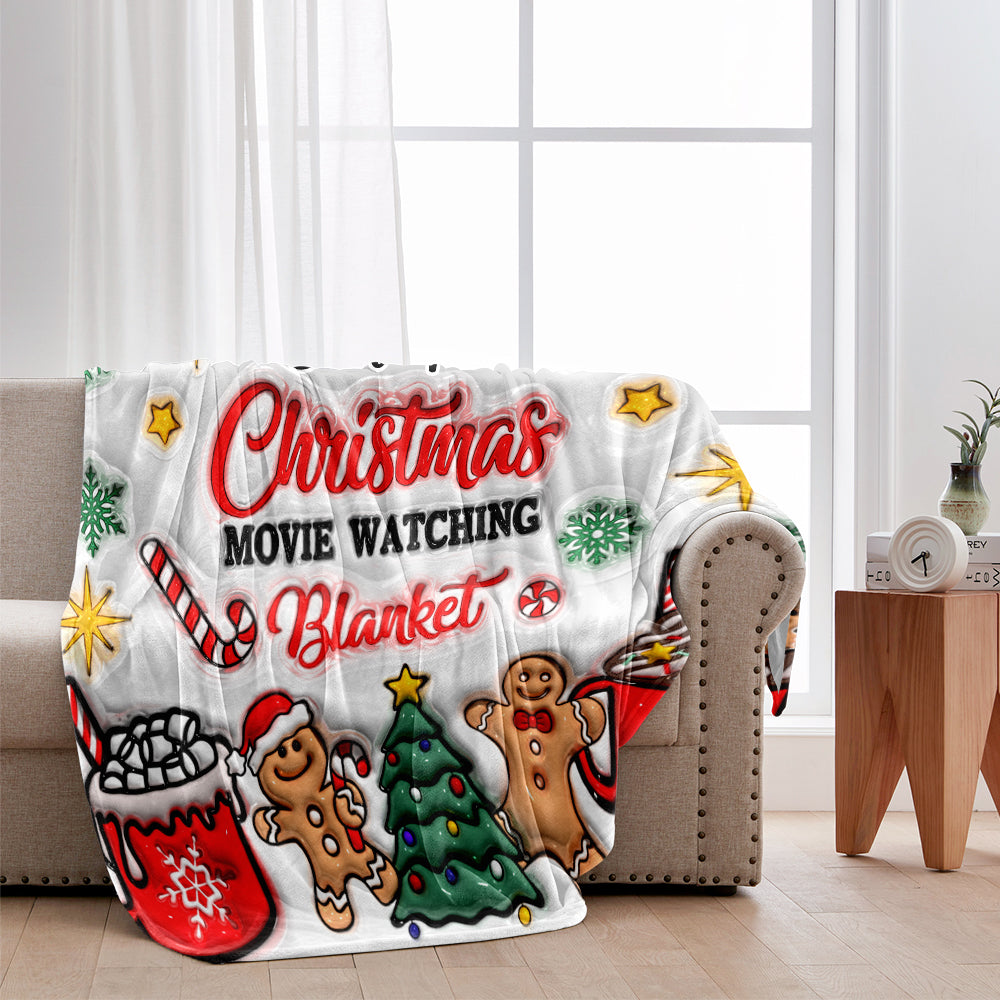 Christmas Movie Watching Blanket - Personalized Blanket