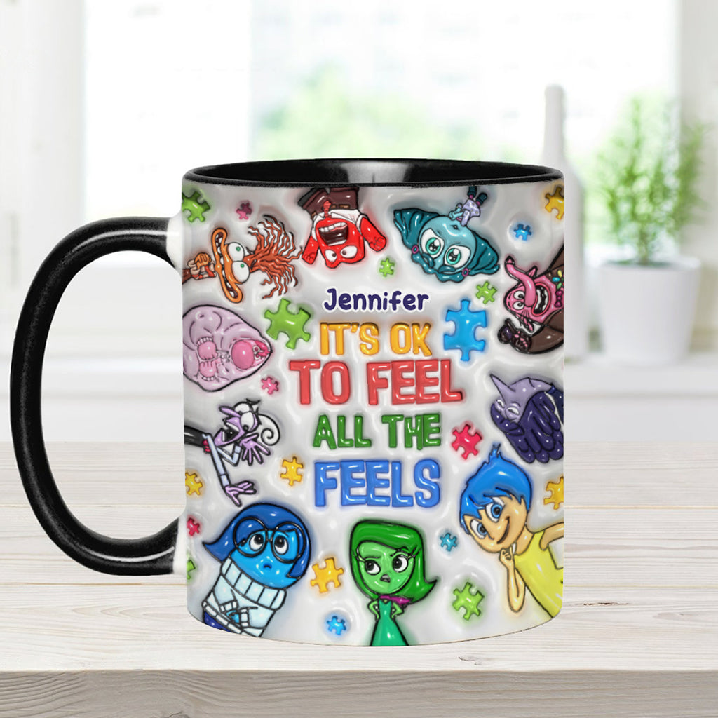 It's Ok To Be Different - Personalized Autism Awareness Accent Mug