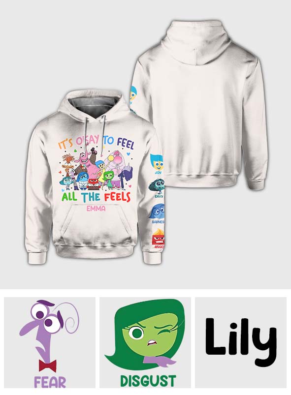 It's Ok To Feel All The Feels - Personalized All Over Shirt