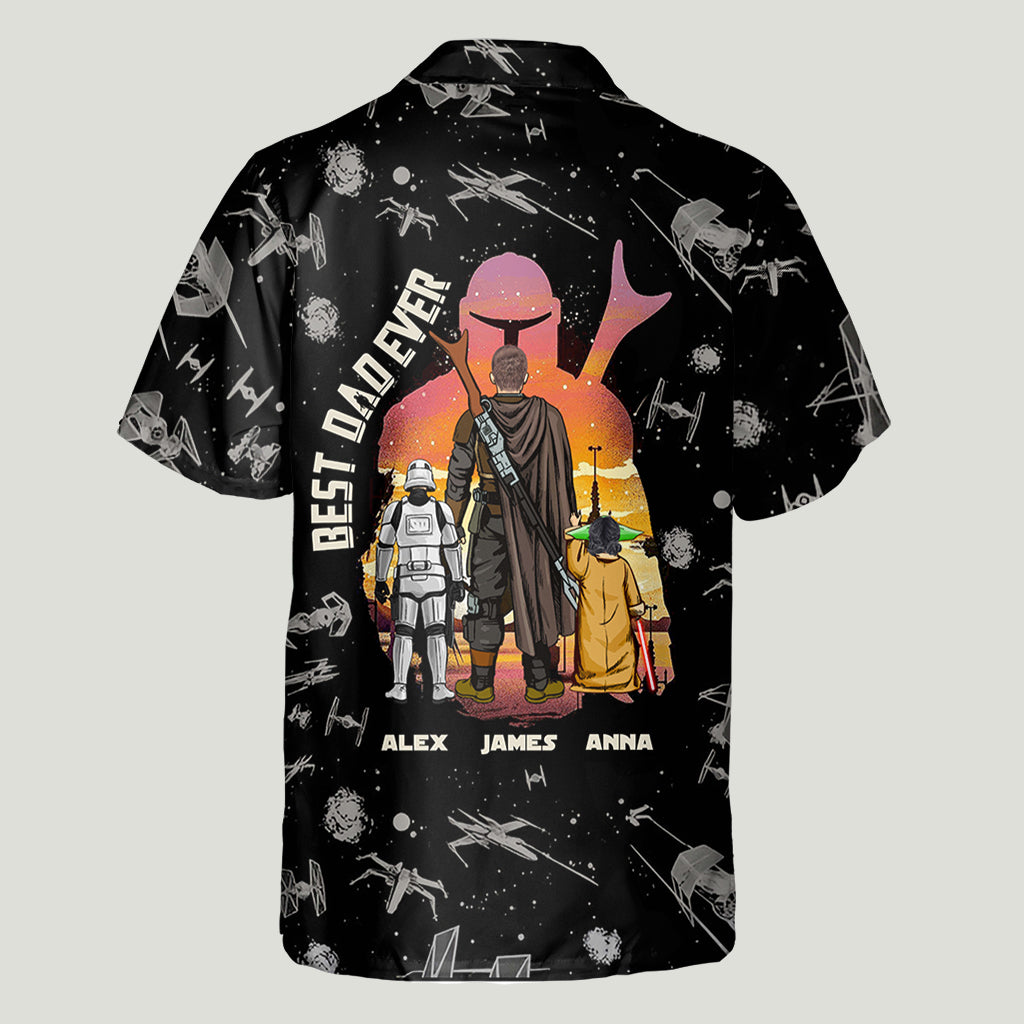 Dadalorian Best Dad Ever - Personalized The Force Hawaiian Shirt