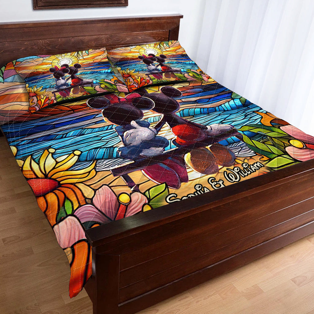 Romantic Sunset - Personalized Mouse Quilt Set