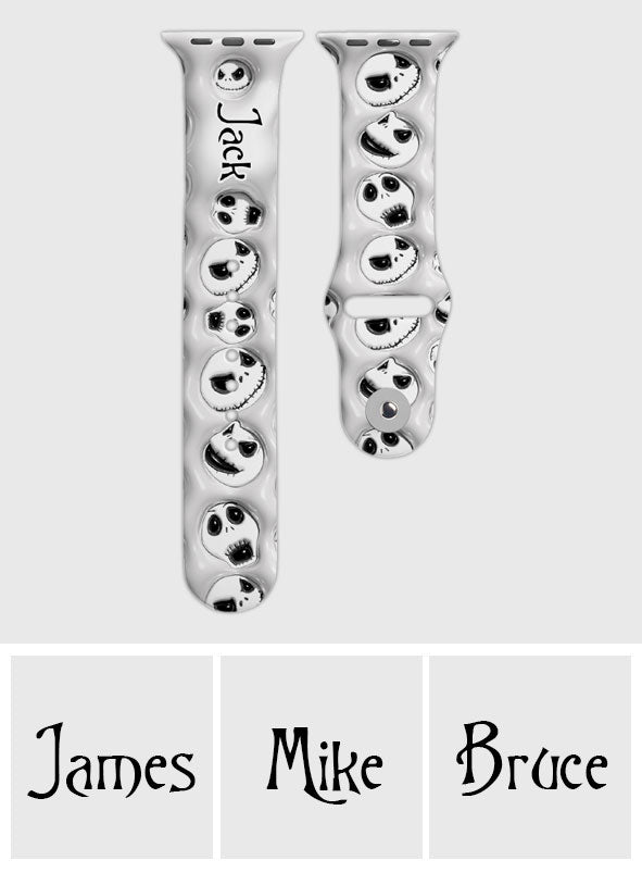 Jack Nightmare Before Coffee Time - Personalized Nightmare Apple Watch Band