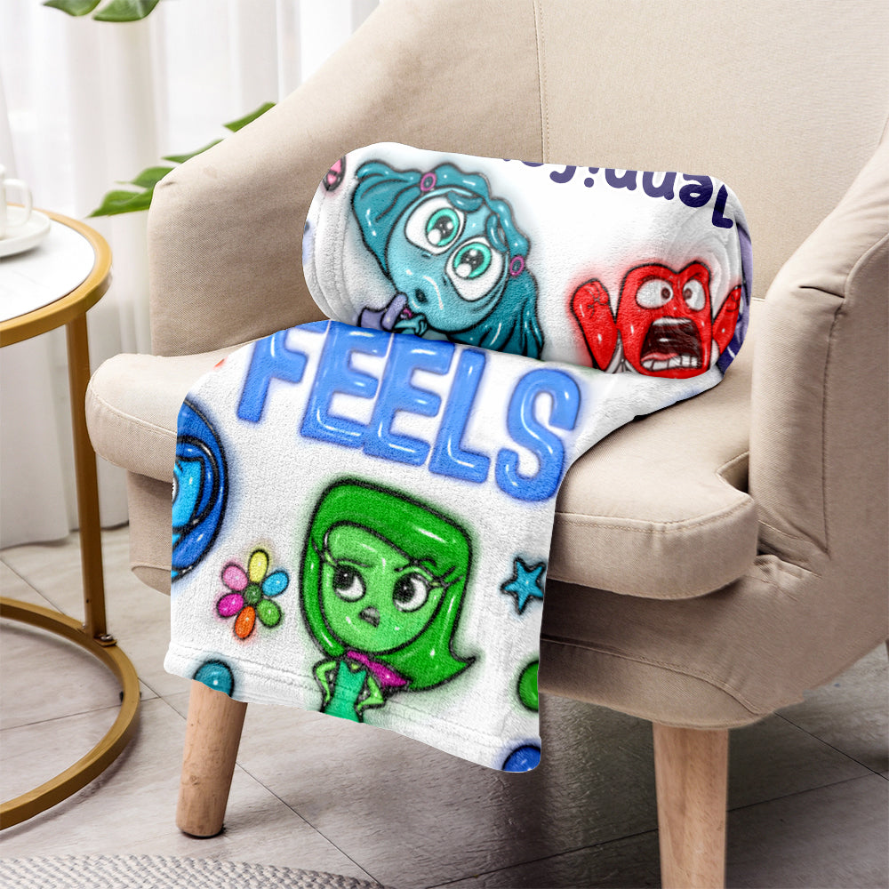 It's Ok To Feel All The Feels - Personalized Blanket