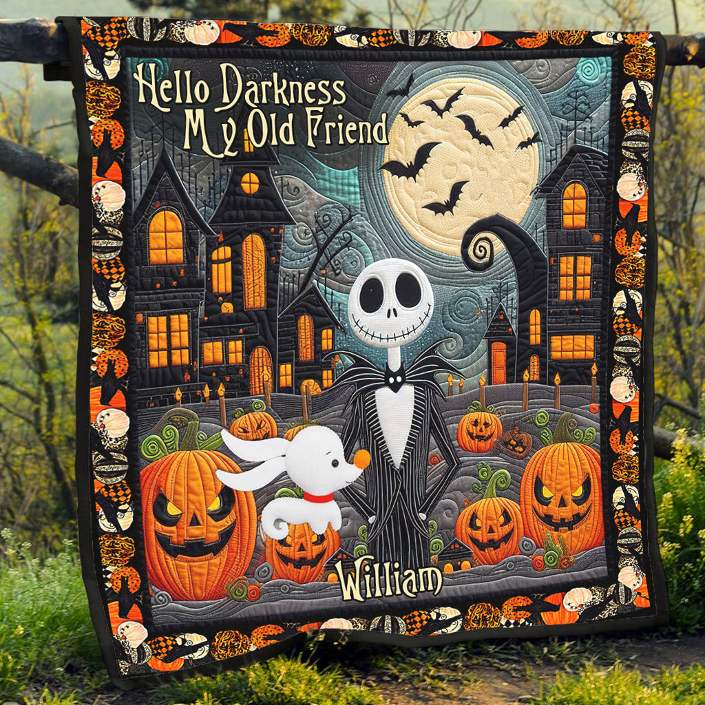 Hello Darkness My Old Friend - Personalized Nightmare Quilt