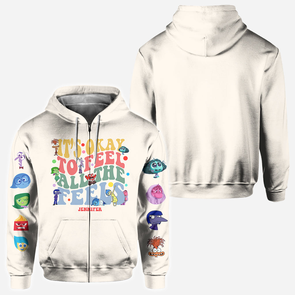 It's Ok To Feel All The Feels - Personalized Mouse All Over Shirt