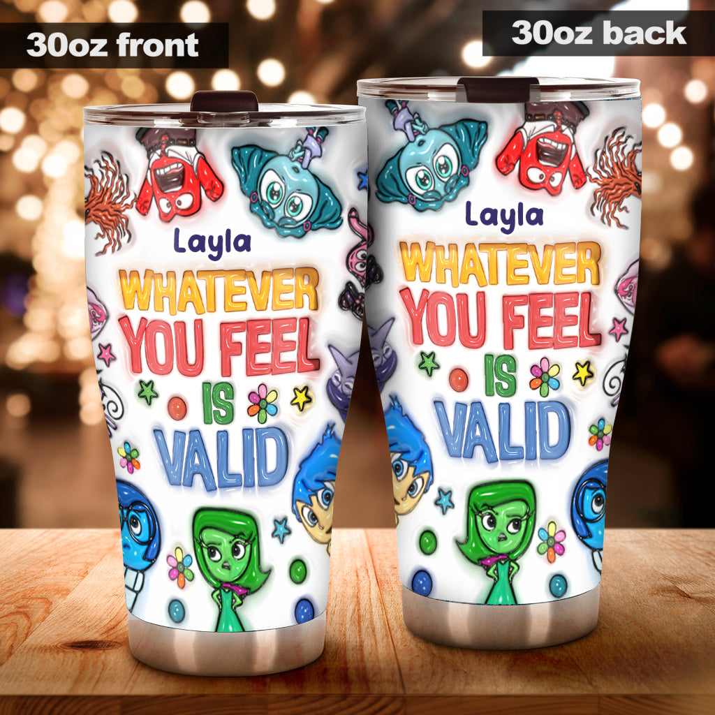 It's Ok To Feel All The Feels - Personalized Tumbler