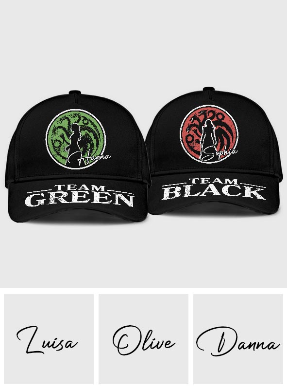 Team Black Vs Team Green - Personalized Thrones Game Classic Cap