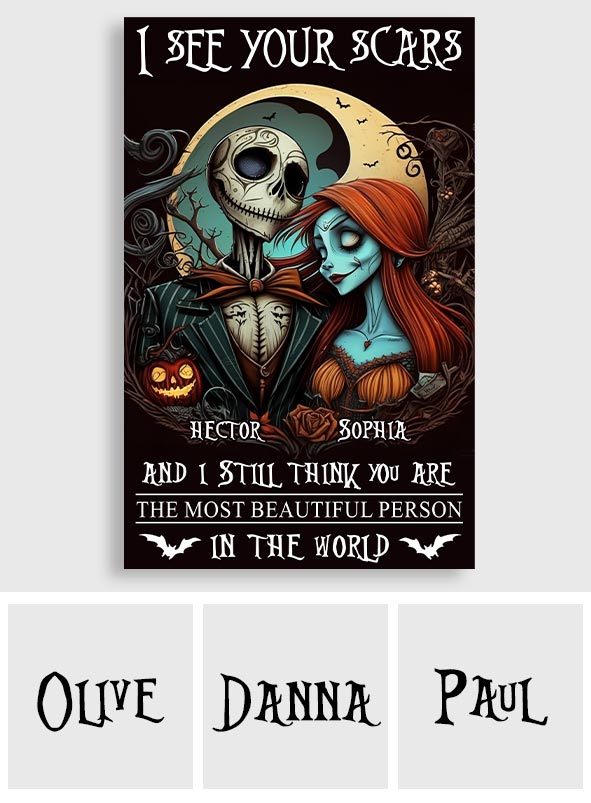 I See Your Scars - Personalized Nightmare Canvas And Poster