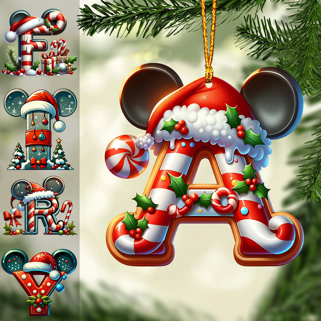 Mouse Ears Custom Alphabet - Personalized Mouse Ornament
