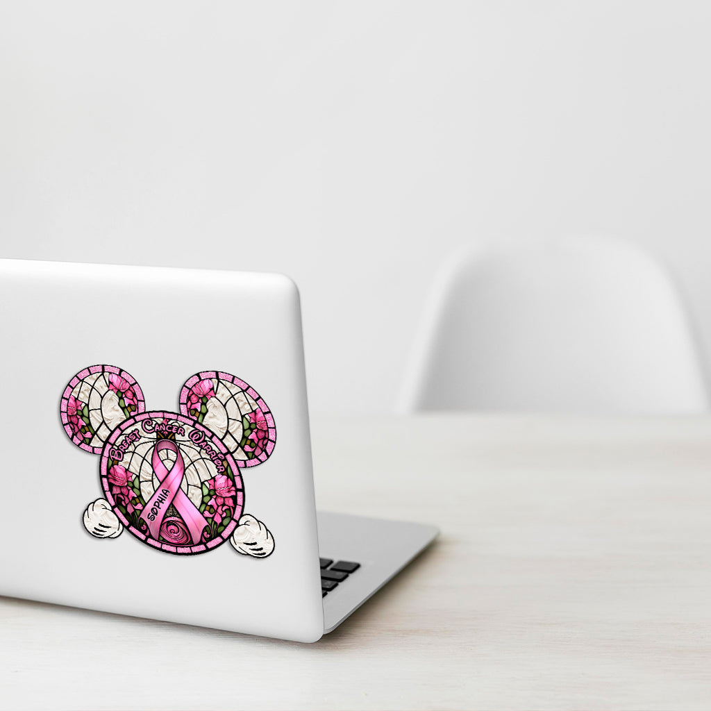 Breast Cancer Warrior - Personalized Mouse Decal Die Cut