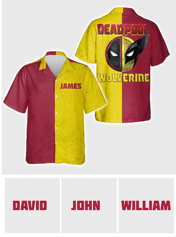Red & Yellow Hero - Personalized The Psychopath Hawaiian Shirt
