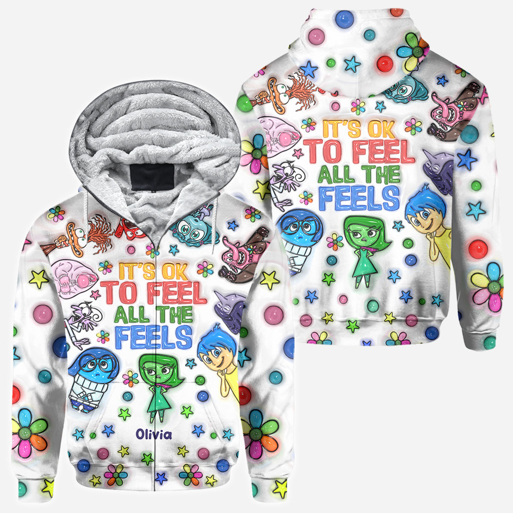 It's Ok To Feel All The Feels - Personalized All Over Shirt
