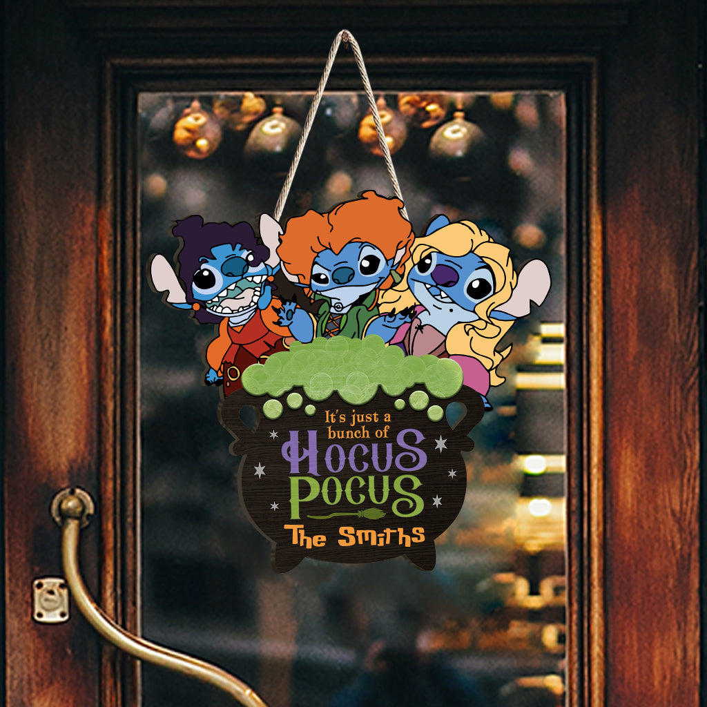 It's Just A Bunch Of Hocus Pocus - Personalized Ohana Custom Shaped Wood Sign