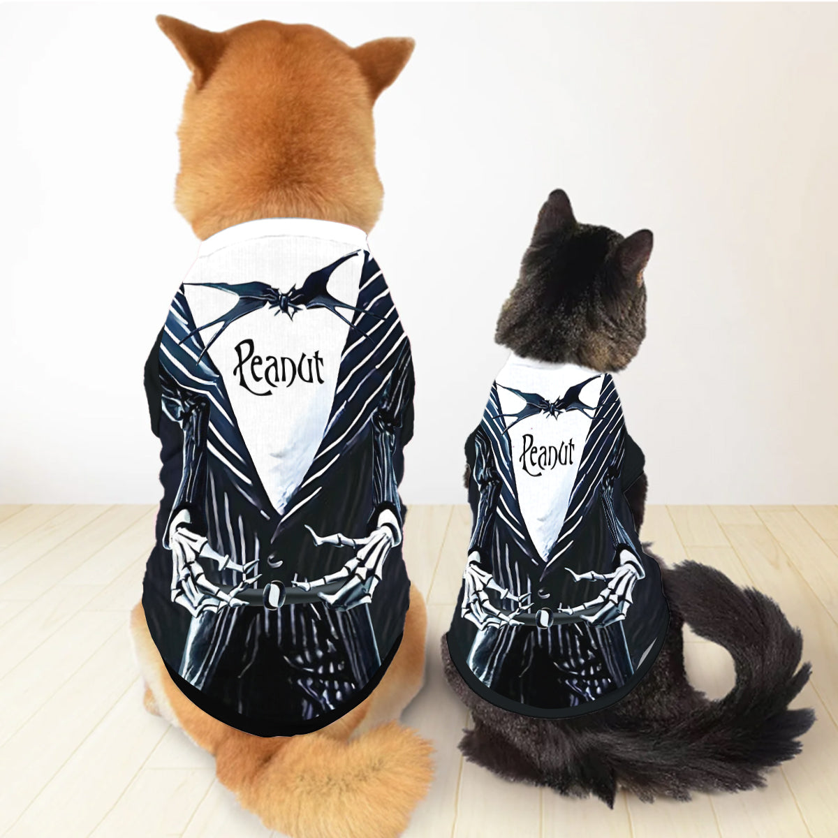 Skellington Costume For Pet - Personalized Dog Pet Shirt