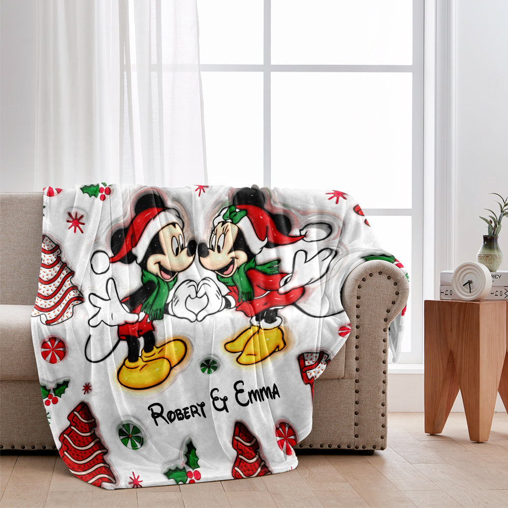 Christmas Together - Personalized Mouse Blanket