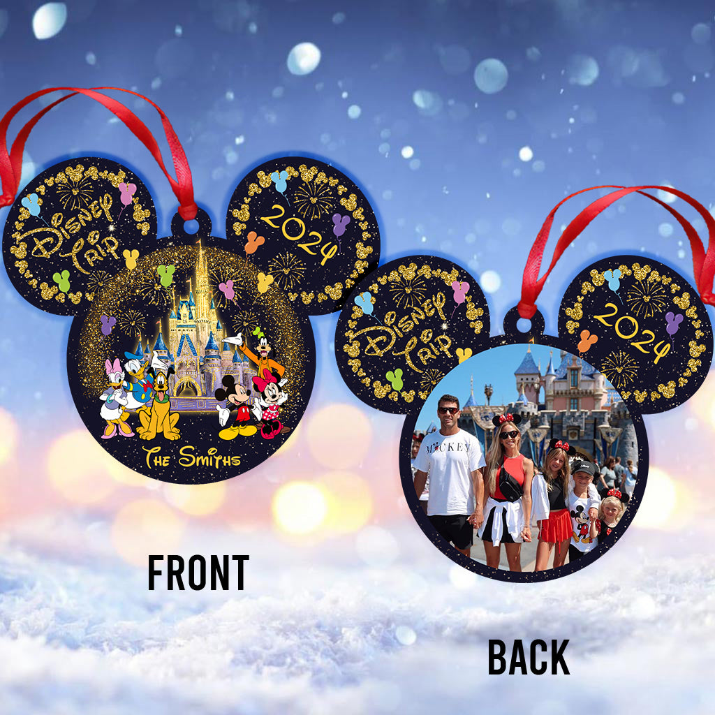 Family Trip Any Photo - Personalized Mouse Ornament