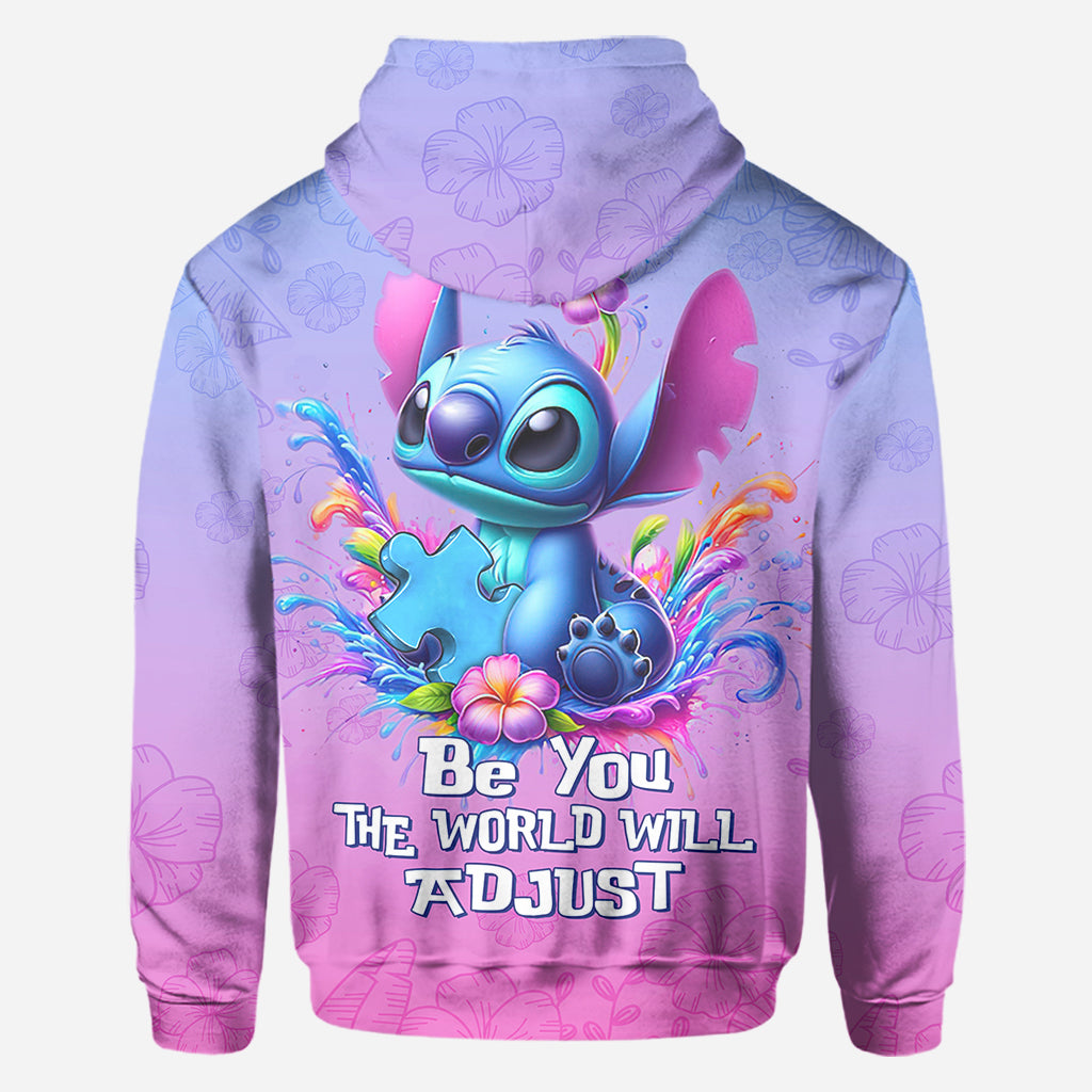 Be You The World Will Adjust - Personalized Autism Awareness All Over Shirt