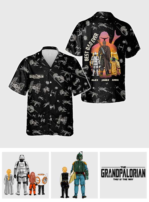 Dadalorian Best Dad Ever - Personalized The Force Hawaiian Shirt