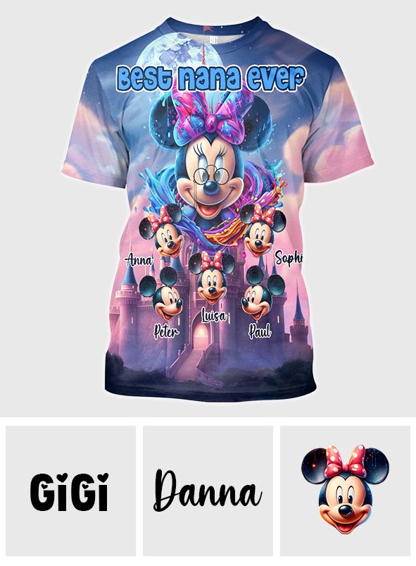Best Nana Ever Magical Mouse Ears - Personalized Mouse All Over Shirt