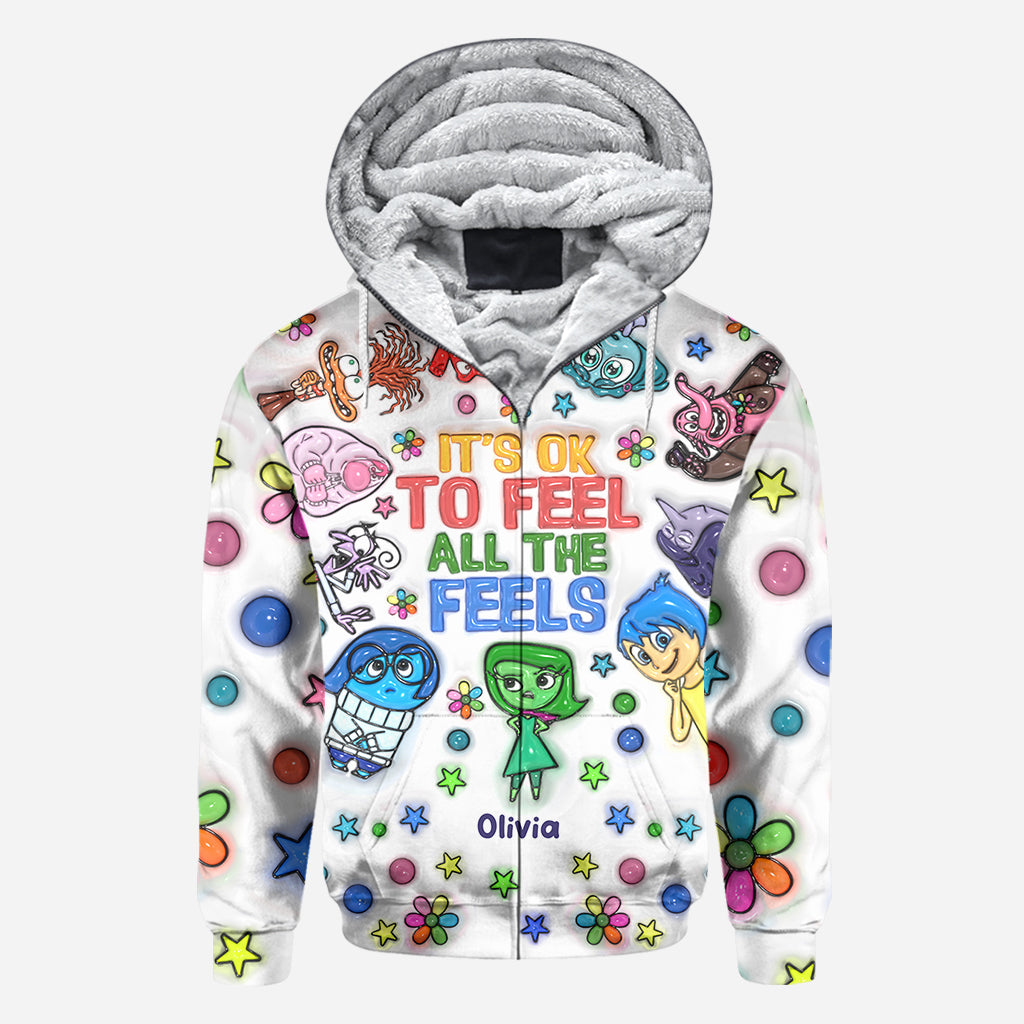 It's Ok To Feel All The Feels - Personalized All Over Shirt