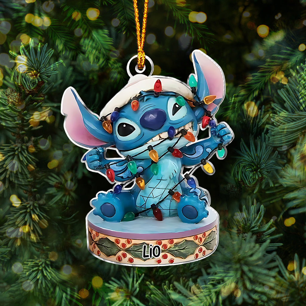 Hello Stichmas - Personalized Ohana Custom Shaped Ornament