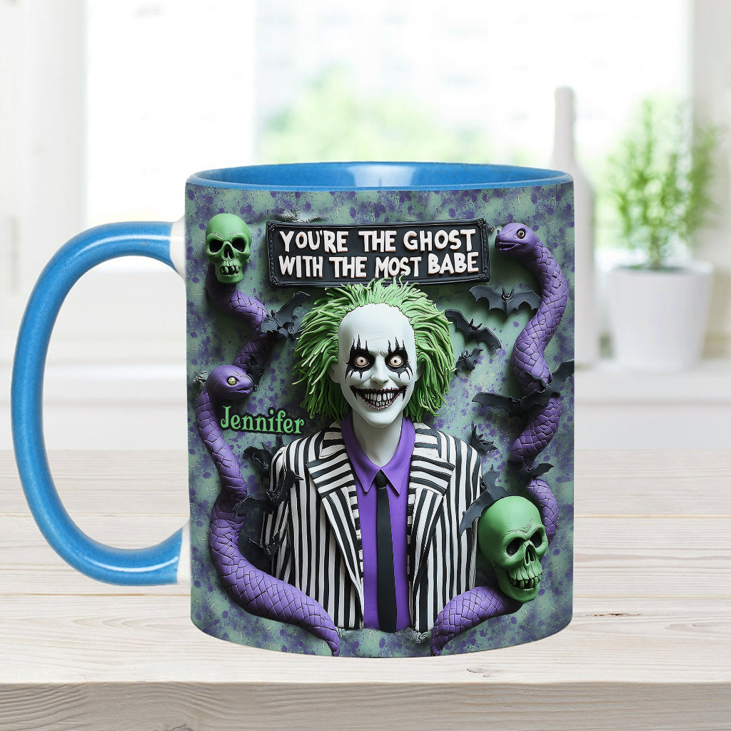 You're The Ghost With The Most Babe - Personalized Accent Mug